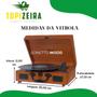 Imagem de Vitrola Raveo Sonetto Chrome Wood tipo Madeira Usb Toca Discos Bivolt Portátil Maleta Portátil  Bluetooth