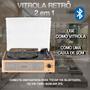 Imagem de Vitrola Toca Discos Retro Pulse Morrison Sp613 2 Em 1 Bluetooth Aux