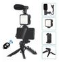 Imagem de Vlog Kit De Vídeo suporte Celular Com Tripé Microfone Led Luz Com Estabilizador