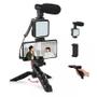 Imagem de Vlogging Kit Filmagem Microfone Tripé Luz Live Profissional