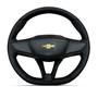 Imagem de Volante Esportivo Modelo Tracker Black Emblema Dourado pra carros Chevrolet Monza