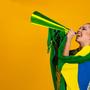 Imagem de Vuvuzela Trombone Torcedor Verde Amarelo Copa Do Mundo