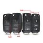 Imagem de VW Polo Passat B5 Tiguan Golf Seat Skoda Auto KEYYOU Dobrável Carro Chave Remota Flip Key Shell 2/3