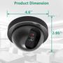 Imagem de Wali Dummy Falsa câmera de segurança CCTV Dome camera com luz LED vermelha piscando com decalques adesivos de alerta de segurança (SD-1), Preto