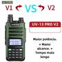 Imagem de Walkie Talkie Baofeng UV-13 Pro V1/V2 - Alta Potência, Multibandas e Carregador Tipo C