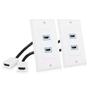 Imagem de Wall Plate Cable Matters, pacote com 2 portas, 8K HDMI em branco