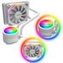 Imagem de Water Cooler Sangue Frio 3 Ghost Tdp 200W 120mm Cor Branco Com  Iluminação ARgb Para Cpu - Pcyes