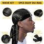 Imagem de Wave Pomade Goiple 360 Wave Training com conjunto Durag & Brush