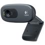 Imagem de Web Cam Logitech C270 Hd 720P 3 Megapixels Com Microfone Cor Chumbo E Preto