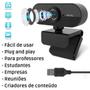 Imagem de Webcam 1080p Full HD USB Plug Play Microfone Tripé Suporte Acessórios Reunião Home Office Video Conferencia