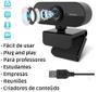 Imagem de Webcam Full Hd 1080p Alta Resolução Usb Computador Câmera Microfone Embutido Aulas Entrevistas Stream Live + Lapela P2