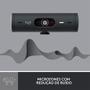 Imagem de Webcam + Suporte Logitech Brio 500 Full HD, 1080p, 30 FPS, com Microfones Duplos, USB, Suporte Incluso, Grafite - 960-001412