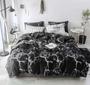 Imagem de Wellboo Mármore Preto Edredom Cover Queen Women Men Preto e Branco Bedding Covers Cotton Adults Teens Crack Artwork Quilt Covers Modern Ceramic Marble Comforter Covers Luxury Gothic Chic Bedding Soft