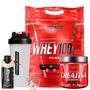 Imagem de Whey 100% Protein Concentrado 900 Refil IM + Whey Shake 250ml Dux + Creatina 300g IM + Coq IM