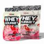 Imagem de Whey Gourmet  Milkshake MORANGO FN Forbis 907G 1 POTE e 1 REFIL 1 de cada sabor, o melhor Whey Gourmet  ganho muscular