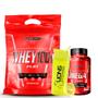 Imagem de Whey Protein 100% Pure Concentrado 900g Refil Integralmedica + Omega 3 60 Caps Integralmedica + Coqueteleira Cor Sortida