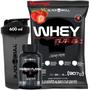 Imagem de Whey Protein TURBO Concentrado + Termogênico Thermo Flame 120 Tabletes + Coqueteleira - Kit Black Skull Cafeína - Ganho de muscular - Shakeira