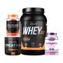 Imagem de Whey Rt Concentrado 907g + Creatina Pura 150g + Cafeina 210mg + Colageno Hidrolisado Fullife