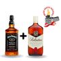 Imagem de Whiskeys Jack Daniel's com Balantines inesquesivel isqueiro