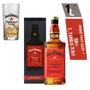 Imagem de Whisky Jack Daniel's Fire 1000 Ml Com Selo Original E Caixa + Copo Long Drink Vidro 330 Ml 