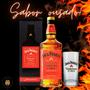 Imagem de Whisky Jack Daniel's Fire 1000 Ml Com Selo Original E Caixa + Copo Long Drink Vidro 330 Ml 