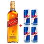 Imagem de Whisky Red Label 1 Litro com 4 Red Bull Original - Johnnie Walker O MAIS VENDIDO