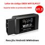 Imagem de WiFi OBD2 Leitor De Código Scanner ELM327 V1.5 Para Android IOS Ferramentas De Diagnóstico De Carro