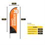 Imagem de Wind Banner 3D Borracharia Dupla Face Com Haste 220X70Cm