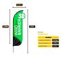 Imagem de Wind Banner 3D Espetinho Dupla Face Com Haste 220X70Cm