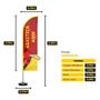Imagem de Wind Banner 3D Kit Completo Abasteça Aqui Dupla Face Vários