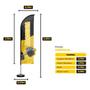 Imagem de Wind Banner 3D Kit Completo Academia Dupla Face Modelos