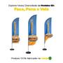 Imagem de Wind Banner 3D Kit Completo Dupla Face Modelo Pena Temas