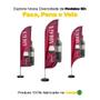 Imagem de Wind Banner 3D Kit Completo Dupla Face Modelo Pena Temas