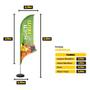 Imagem de Wind Banner 3D Kit Completo Horti Fruti Dupla Face