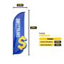 Imagem de Wind Banner 3D Pena Dupla Face Somente Tecido 170X70Cm