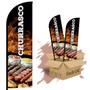 Imagem de Wind Banner Dupla Face 3mt Completo Churrasco Kit C/ 2unds