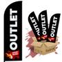 Imagem de Wind Banner Dupla Face 3mt Completo Outlet Kit C/ 3unds