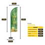 Imagem de Wind Banner Grande Kit Completo Dupla Face Vários Modelos