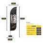 Imagem de Wind Banner Grande Kit Completo Dupla Face Vários Modelos
