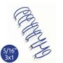 Imagem de Wire-o Garra Duplo Anel 5/16" para 50 fls Carta 3x1 Azul 100 und