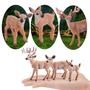 Imagem de WONWONTOYS Woodland Wild Animals Toy Playset White Tail Deer Figurines Brinquedos Cena de Natal Decoração Bolo Tooper Decoração Acessório Brinquedos Cognitivos para Crianças 6 Pcs