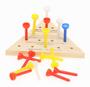 Imagem de Wooden Tic Tac Toe Game e Wood Peg Game 2 Pcs Set - Jogo de tabuleiro familiar Adultos Crianças Jogos de viagem Habilidade Terapia Ocupacional Brinquedos Aprendendo Quebra-cabeças