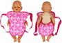 Imagem de XADP Baby Doll Carrier Mochila Doll Acessórios Front/Back Carrier com alças- Cabe 15 Polegadas a 18 Polegadas Bonecas, Portador de Bonecas