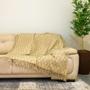 Imagem de Xale Manta Para Sofa Decorativo Com Franja 3 lugares 1,40 x 2,10 Jacquard 
