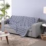 Imagem de Xale para Sofá com Franja Luxor Dupla Face 2,10 x 1,35m Tecido Jacquard