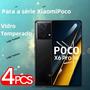 Imagem de Xiaomi POCO X6 X5 X4 X3 pro Protetor De Tela De Vidro Temperado 4 PCS Acessórios De Proteção