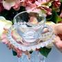 Imagem de Xícara Café 80ml de Cristal com Pires Coração - Lyor
