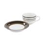 Imagem de Xícara Café com Pires 100ml Porcelana Schmidt - Dec. Paula Black E476