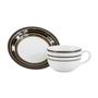 Imagem de Xícara Café com Pires 100ml Porcelana Schmidt - Dec. Paula Black E476