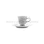 Imagem de Xícara Chá com Pires 200 ml Porcelana Schmidt - Dec. Romântica Prisma 2 LINHA E005
